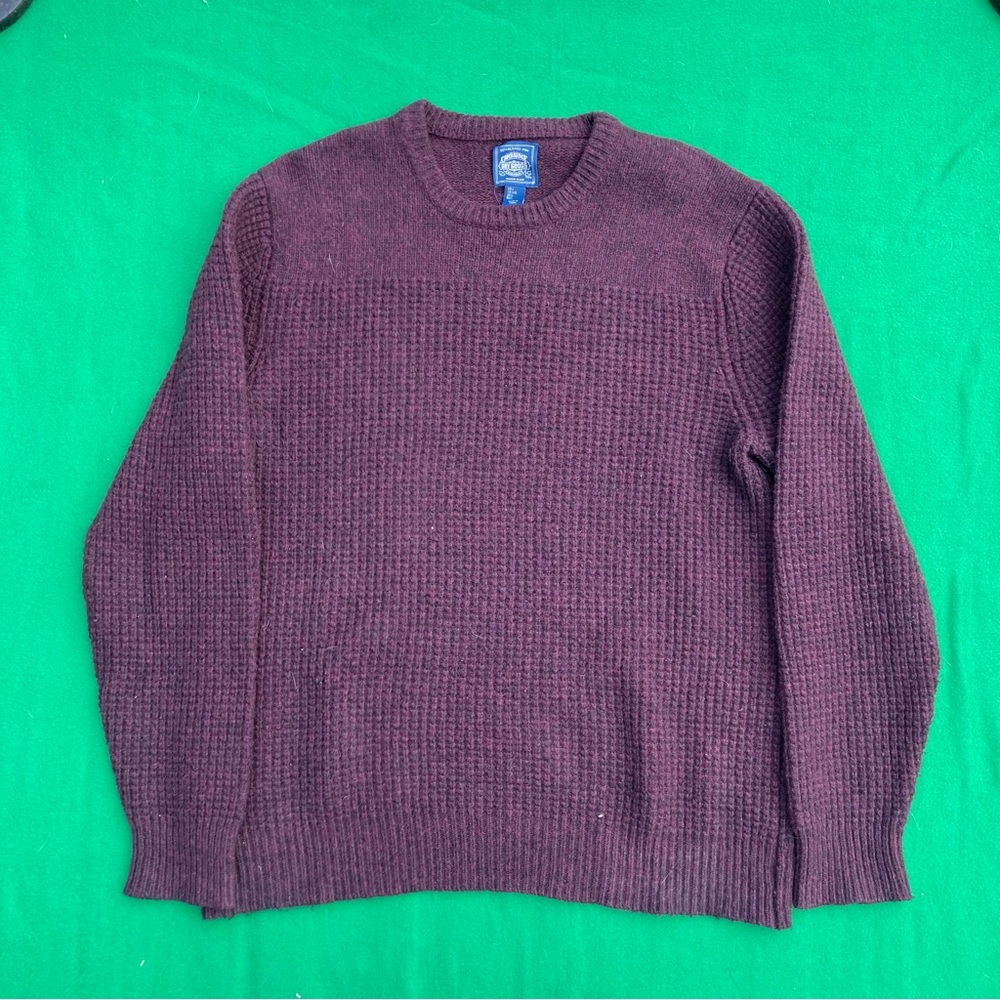Maroon wool sweater Cambridge dry goods